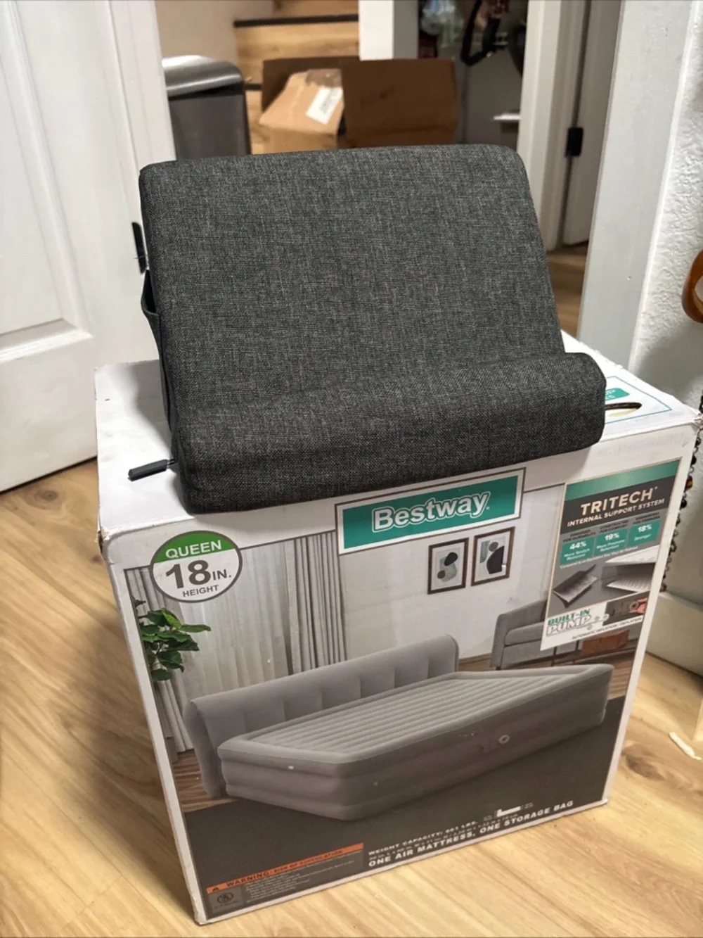 iPad tray- gray - washable - memory foam